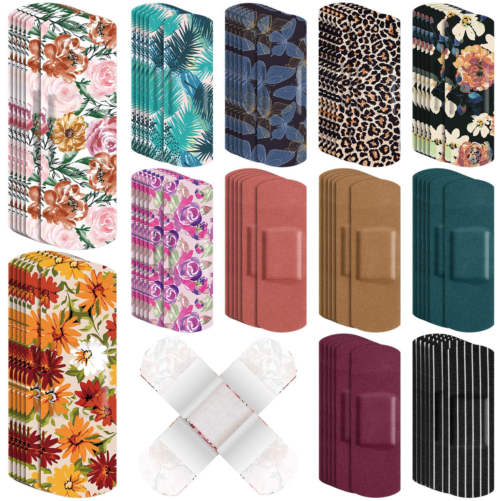 Flexible Fabric Adhesive Bandages for Women's Cuts and Scrapes First Aid
| Floral Breathable Fabric Strip Bandages for